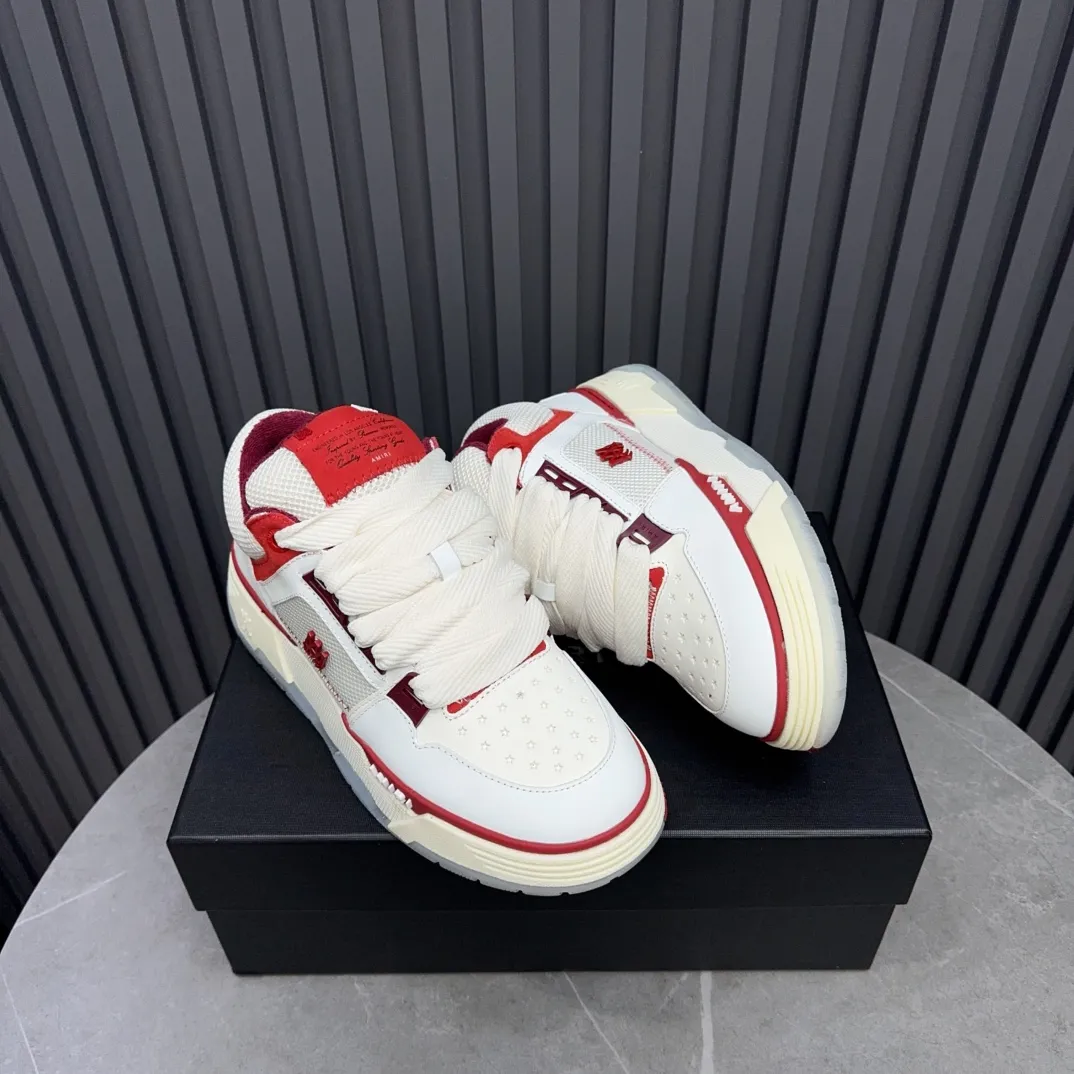 Men's shoes 💰660💰 AMIRI AMIRI trendy brand hot sale 🔥 Available all year round, couples 💑 Official website synchronization Imported fabrics 1⃣️ vs 1⃣️ replica, original factory special original sole, 35-45 (45. non-refundable)